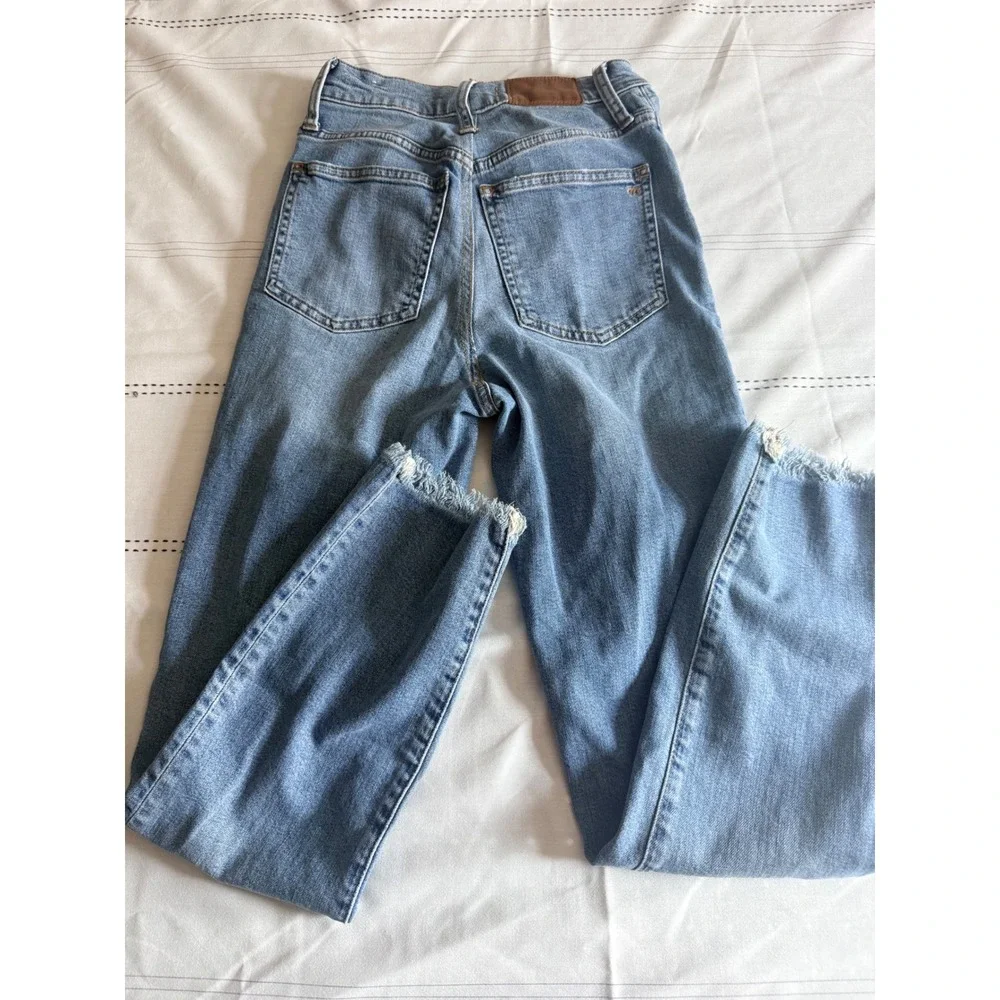 Madewell The Perfect Vintage Jean Medium Wash Raw Hem‎ High Rise Denim 25
